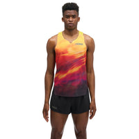 HOKA RACE DAY SINGLET TR PRT Men เสื้อกล้ามผู้ชาย
