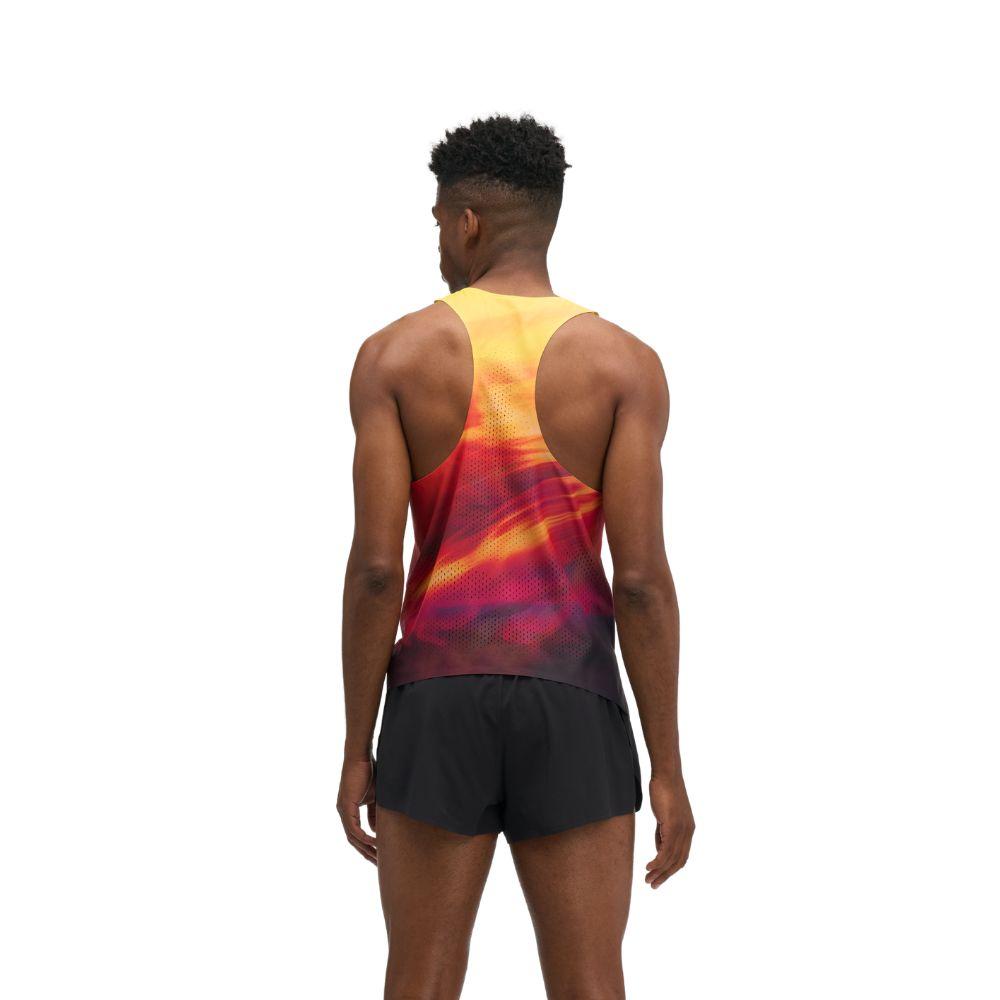 HOKA RACE DAY SINGLET TR PRT Men เสื้อกล้ามผู้ชาย