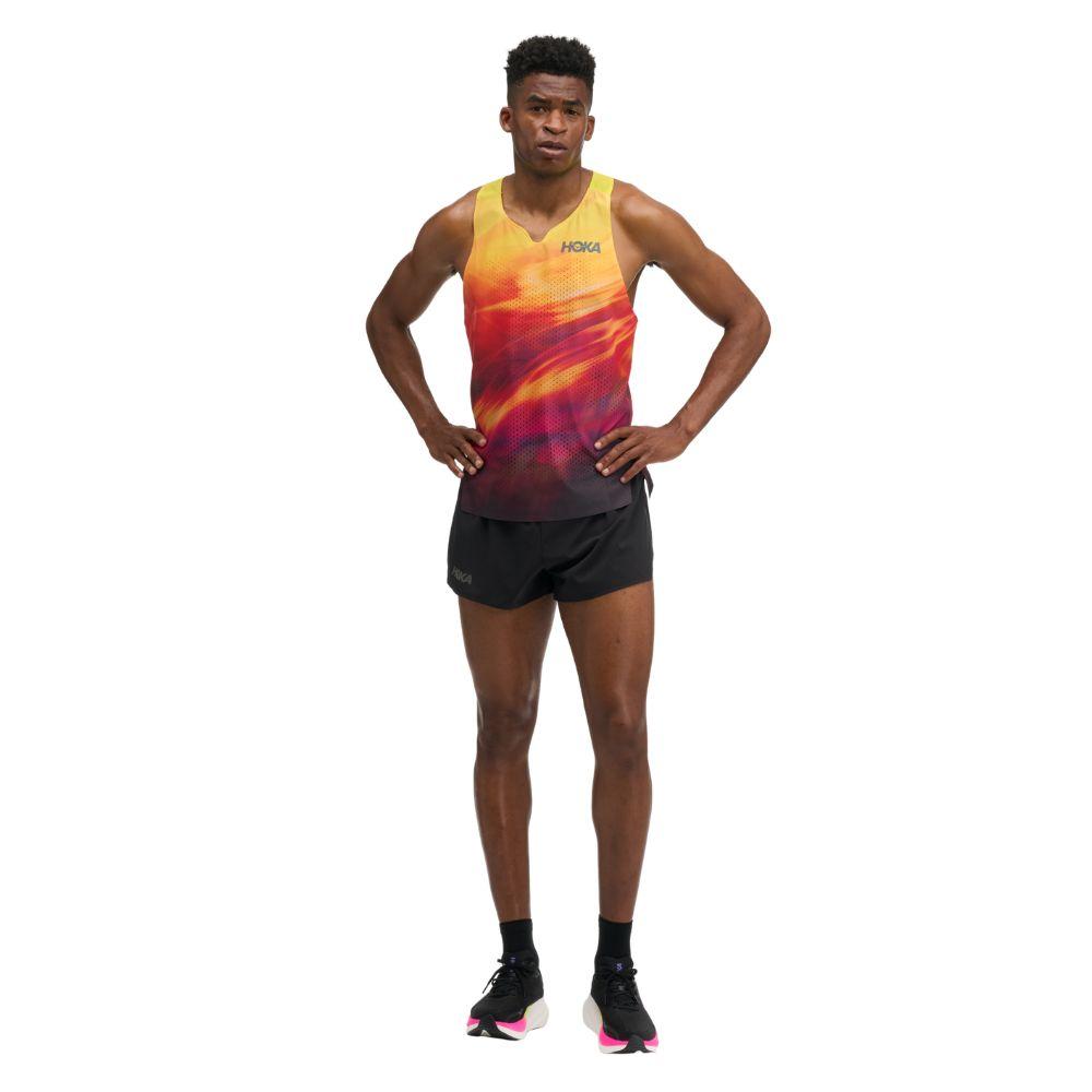 HOKA RACE DAY SINGLET TR PRT Men เสื้อกล้ามผู้ชาย